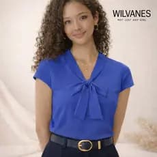 Blusa Camisa Feminina Laço Gravatinha Manga Curta Moda Evangelica blusa plus size feminina Dorama