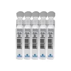 Kit 100 Flaconetes Água Destilada 10ml SAMTEC Estéril Clínica