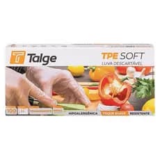 LUVAS TPE SOFT TALGE HIPOALERGÊNICA TRANSP 100UN