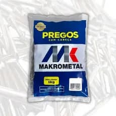 Prego Com Cabeça 15x15 1kg Makrometal Aço Polido Construção Madeira Forte Robusto