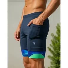 Bermuda Masculina Para Corrida Short Compressão Masculino Com Bolsos Laterais
