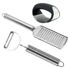 Ralador De Legumes Queijo Descascador de Legumes Espremedor de alho Aço Inox Utensílios Cozinha