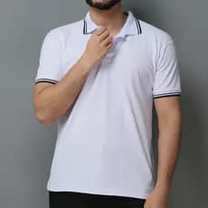 Camisa POLO GOLA LISTA (P M G GG G1 G2 G3)masculina tecido algodão piquet