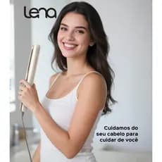 Chapinha Prancha Titanium Care 2 Em 1 Lena Íons Negativos, Placas De Titânio E Aquecimento Rápido