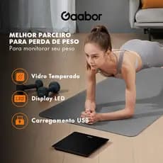 Gaabor Balança Digital Máximo de 180 kg equipada com vidro temperado de alta qualidade