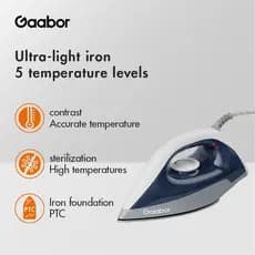 Gaabor Ultra-light Clothes Iron, 5 temperature settings, precise temperature control, high-temperature sterilization