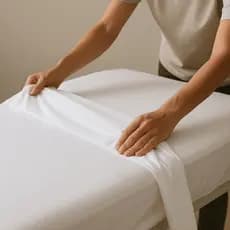 Lençol para Maca Percal 200 Fios Spa Clínica Estética Para Macas Fixa e Móvel Tecido Lavável
