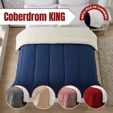 Coberdrom King Fleece Lã De Carneiro Edredom Cobertor Inverno Toque Macio Confortável