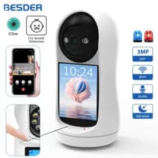 Nova Câmera 2.8 Polegadas Tela HD Indoor Home Wireless WIFI Vídeo Chamada Bidirecional IP