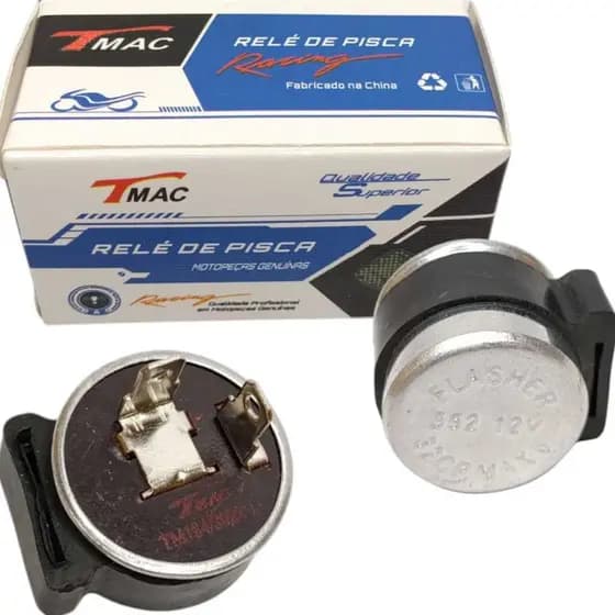 Rele Pisca Moto Redondo Universal 2 Pinos 12v