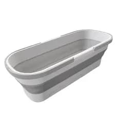 Balde Passar Pano Dobrável Retrátil Retangular Com Rodinhas - 55X25CM