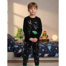Pijama Infantil Masculino Inverno Dinossauro