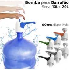 Bomba Manual P/ Garrafão de Água Mineral Galão 10L 20L Bombona