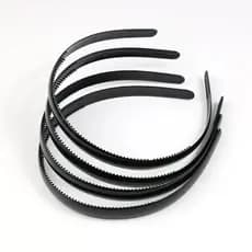 Tiara Lisa Preta Para Encapar Em Plástico 10mm