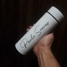 Kit com 3 Copos Térmicos Personalizadas a Laser Nome e Foto Caneca Garrafa