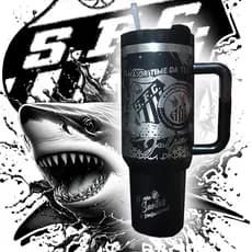 Copo Santos 1200ml Personalizado a Laser 360 Térmico Com Seu Nome Presente Pais Caneca Garrafa