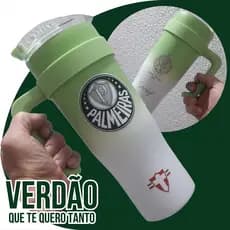 Copo Palmeiras 1200ml com Alça Canudo Inox Copão Térmico Virginia Neymar Verde e Branco