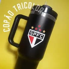 Copo Térmico São Paulo 1200ml Personalizado com DTF UV Copo Neymar Copo Virgínia