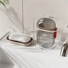 Porta Sabonete De Viagem Com Tampa E Grade De Drenagem Saboneteira Plastica Reforçada Oferta