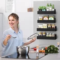 Prateleira Magnética Para Geladeira Kit 2 Suportes Multiuso Cozinha