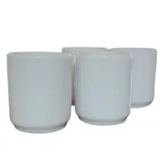 Jogo 2 copos 150ml - Kit Porcelana branca (2)