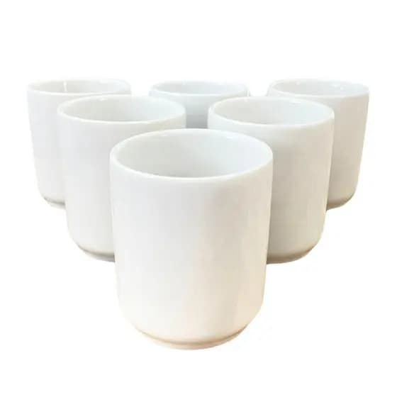 Jogo 4 copos 150ml - Kit Porcelana branca