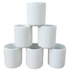 Jogo 6 copos 300ml - Kit Porcelana branca (2)