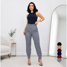Calça Alfaiataria Feminina Cintura Alta – Casual e Elegante do P ao G1