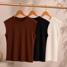 Blusa Muscle Tee Feminina Premium Polimicro Casual Elegante Básica Confortável Tee T-Shirt Algodão Básica Camiseta Lisa