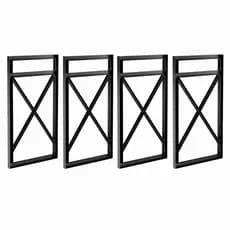 Suporte Para Prateleira Estilo Industrial 04 unidades Preto