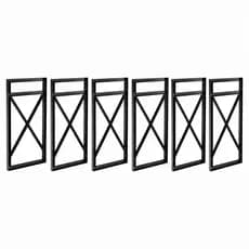 Kit 06 Suporte Para Prateleira Estilo Industrial 20cm  Preto