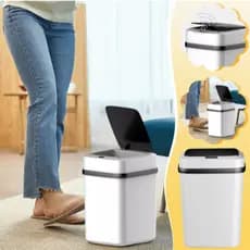 Lixeira Inteligente De Banheiro Com Tampa sem Toque Automática com Sensor De Movimento 13 litros