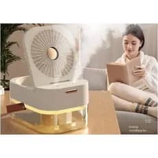 Mini Ventilador Umidificador Ar Condicionado De Mesa Led Gelo
