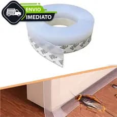 Fita Veda Fresta Porta Transparente 5 Metros Pivotante
