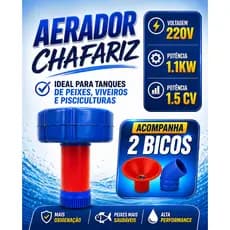 Aerador Chafariz Piscicultura 1.5cv 1.1kw Potente