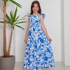 VESTIDO INFANTO JUVENIL TRÊS MARIAS PARA MENINAS