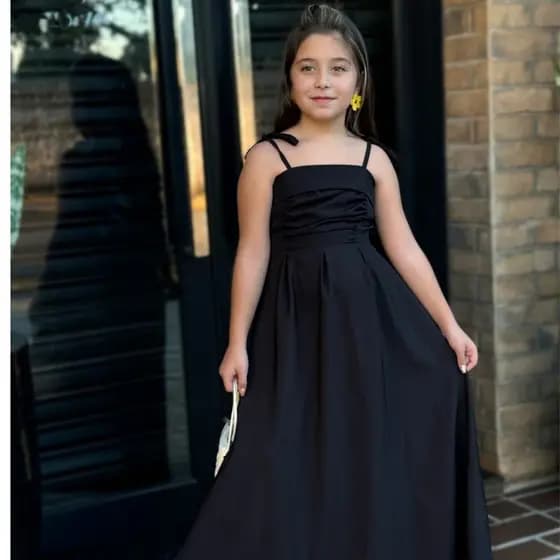 VESTIDO FEMININO LONGO PARA MENINAS INFANTO JUVENIL ELEGANTE FRANCIELE