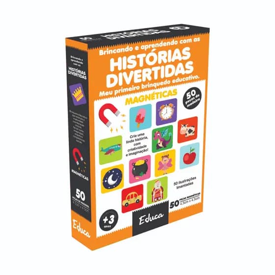 Coleção Imantados para Quadro Lousa Magnética Brinquedo Educativo Cotando Histórias