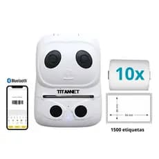 Impressora Térmica Bluetooth + 10 Bobinas Adesivas 50x30