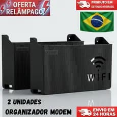 Kit 2 Suporte Roteador Organizador Modem Wi-fi Adesivo