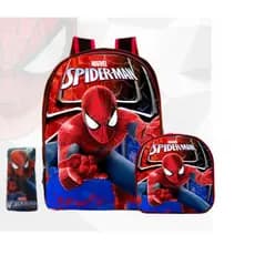 Kit mochila Escolar Infantil Do Homem Aranha Com Lancheira e Estojo