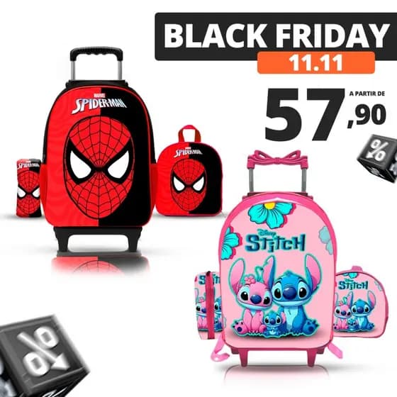 Kit mochila Escolar Infantil Com Lancheira e Estojo