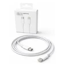 Cabo Usb-c Lightning Apple 1m  Carga Rápida Branco 1m Usb Branco iPhone 6 7 8 x xr 11 12 13 14