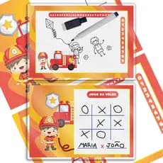 15 Kits Lembrancinhas Tema Bombeiro Lousa Magica Pronto Para o Envio.