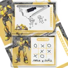 10,20 OU 30 UNIDADES LEMBRANCINHA LOUSA MÁGICA QUADRO BRANCO INFANTIL TEMA TRANSFORMERS - ENVIO JÁ