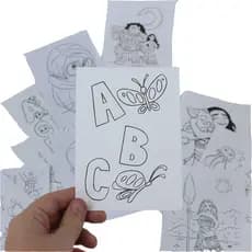 30 Folhas Soltas Apenas Desenhos Para Colorir E Pintar Imagens Sortidas Varias Quantidades
