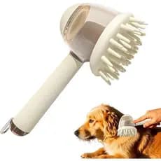 Escova De Banho Para Cães-PVC , Portátil , Média , Lavável |-Pente De Massagem Com Câmara De Espuma Embutida , Acessório
