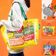1Pc Grande Capacidade Criativa Bolsa De Ombro De Compras Para Festas E Cozinha