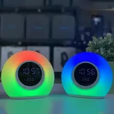 Despertador De LED Com Simulação De Sol, Relógio Despertador, Luz Noturna, Rádio FM , Lâmpada De Cores Inteligente