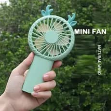 Mini Ventilador Portátil De Mão/Mesa Com Suporte Para Celular USB